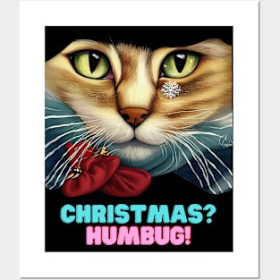 Christmas? Humbug! (snowflake kitty) Posters and Art